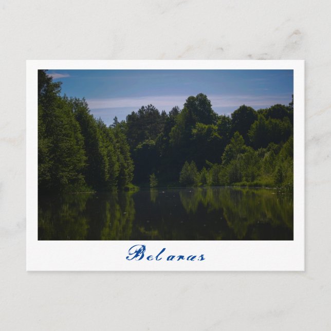 Landschaftslandschaft Canal Sky Belarus Postkarte (Vorderseite)