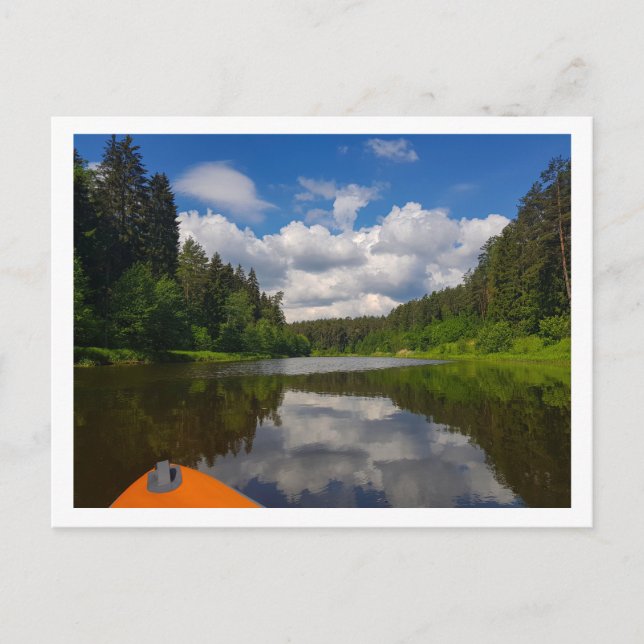 Landschaftslandschaft Canal Sky Belarus Postkarte (Vorderseite)