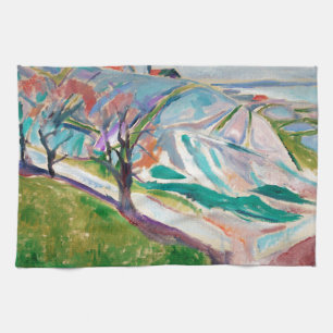 Landschaftsmalerei Edward Munch expressionistische Geschirrtuch