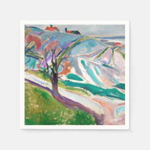 Landschaftsmalerei Edward Munch expressionistische Serviette