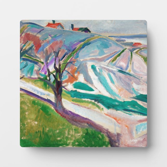Landschaftsmalerei Edward Munch Fotoplatte (Vorderseite)
