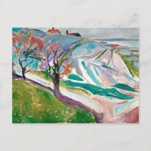 Landschaftsmalerei Edward Munch Postkarte