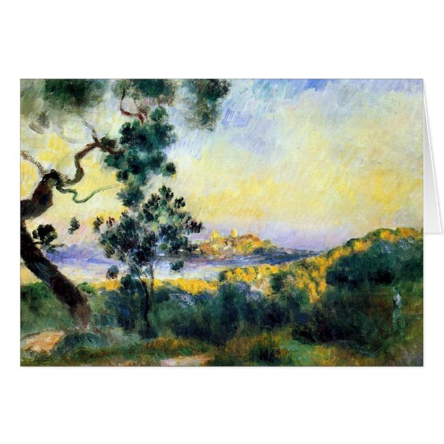 Landschaftsmalerei-Karte Antibes Frankreich Renoir (Vorderseite (Horizontal))