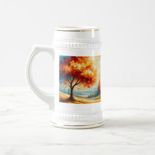 Landschaftsmalerei mit hellen Farben-96771 Bierglas