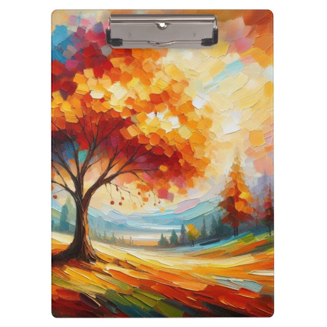 Landschaftsmalerei mit hellen Farben-96771 Klemmbrett (Vorderseite)