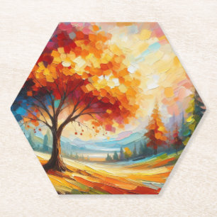 Landschaftsmalerei mit hellen Farben-96771 Untersetzer