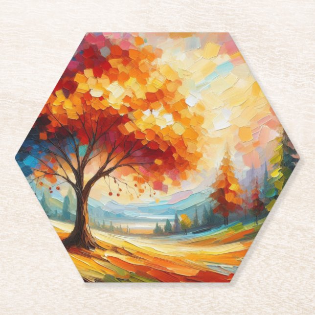 Landschaftsmalerei mit hellen Farben-96771 Untersetzer (Vorderseite)