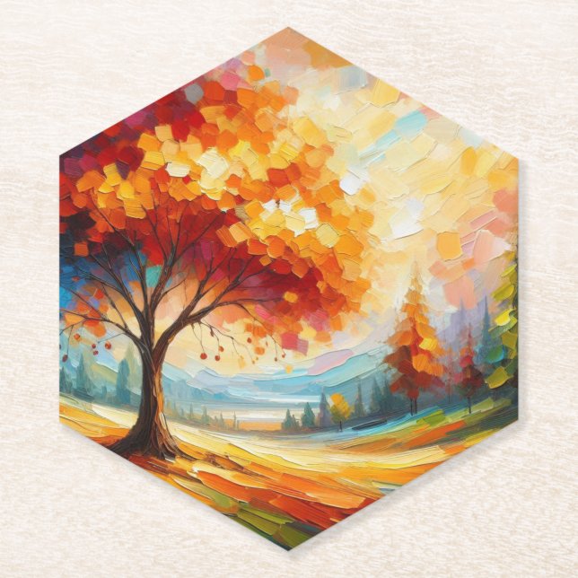 Landschaftsmalerei mit hellen Farben-96771 Untersetzer (Vorderseite)