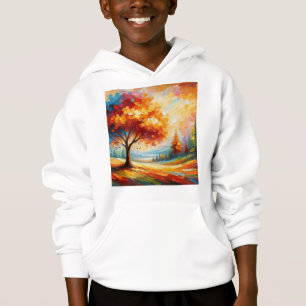 Landschaftsmalerei mit hellen Farben Hoodie
