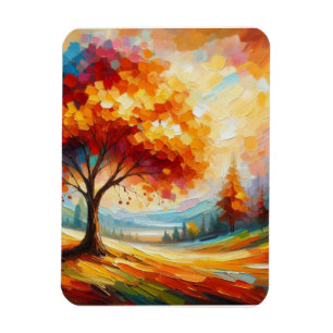 Landschaftsmalerei mit hellen Farben Magnet