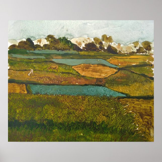 Landschaftsmalerei Poster (Vorne)