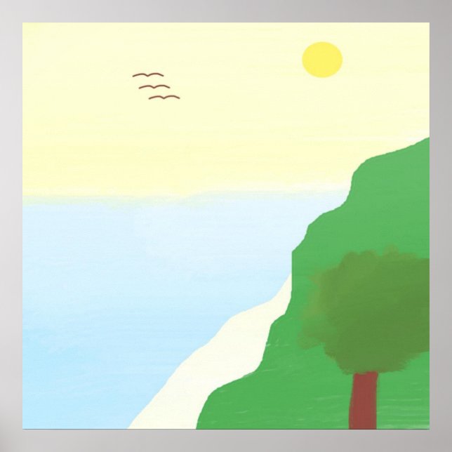 Landschaftsmalerei Poster (Vorne)