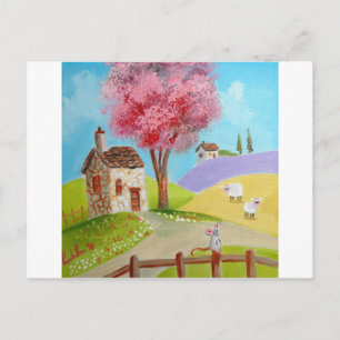 Landschaftsmaus, alte Hütte Postkarte