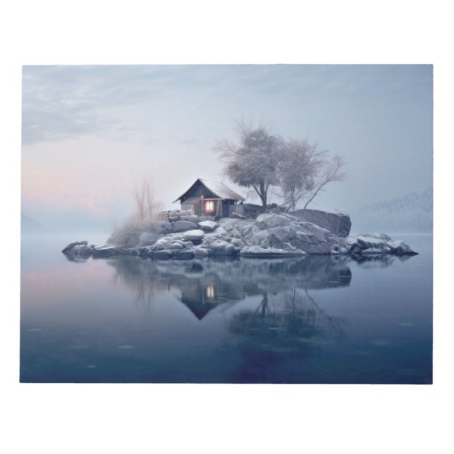 Landschaftsmedizin am See Ruhe Notizblock (Vorderseite)