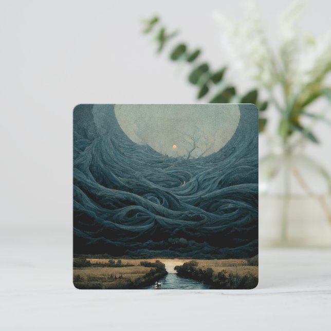 Landschaftsölmalerei Karte (Stehend Vorderseite)