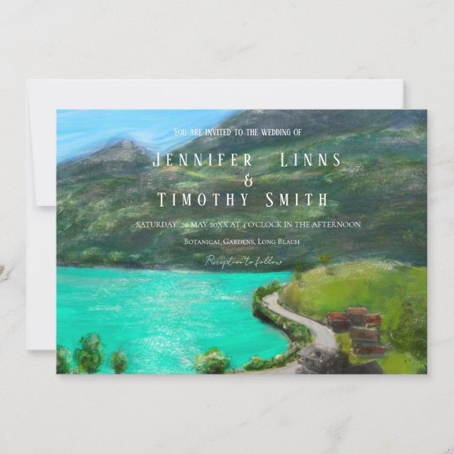 Landschaftsölpastellmalerei Schweiz Einladung (Vorderseite)