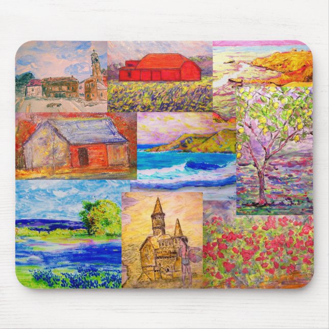 LandschaftsPop-Kunstcollage Mousepad (Vorne)