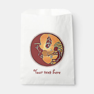Landschaftsschaltfläche - Kokopelli Mondfeder 1 Geschenktütchen