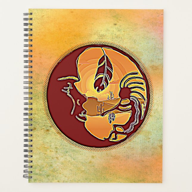 Landschaftsschaltfläche - Kokopelli Mondfeder 1 Planer (Vorderseite)