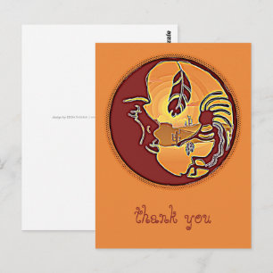 Landschaftsschaltfläche - Kokopelli Mondfeder 1 Postkarte