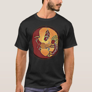 Landschaftsschaltfläche - Kokopelli Mondfeder 1 T-Shirt