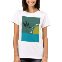 Landschaftssonne grün abstrakte farbenfrohe Kunst 