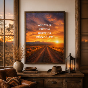 Landschaftssonnenuntergang - Erstelle Deinen eigen Poster