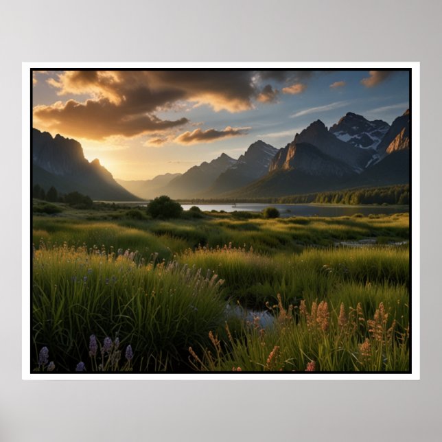 Landschaftsszene in der Natur Poster (Vorne)