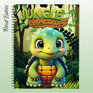 Landschildkröte Spaß Box-Schildkröte Whimsical Zoo Notizbuch