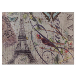 Landschmetterling Paris-Eiffelturm des Skriptes Schneidebrett
