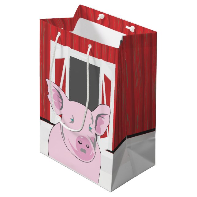 Landschwein mit MGB Mittlere Geschenktüte (Vorderseite Schrägansicht)