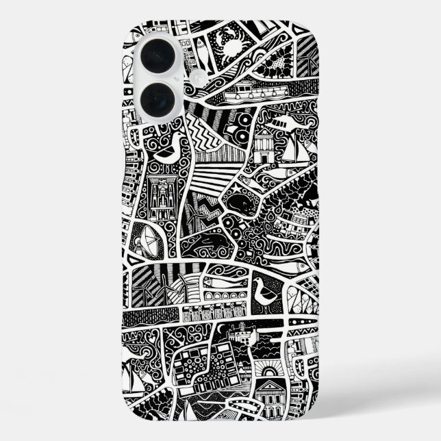 Landseebad Schwarz Case-Mate iPhone Hülle (Rückseite)