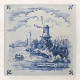 Landseer am niederländischen Hafen Glasuntersetzer