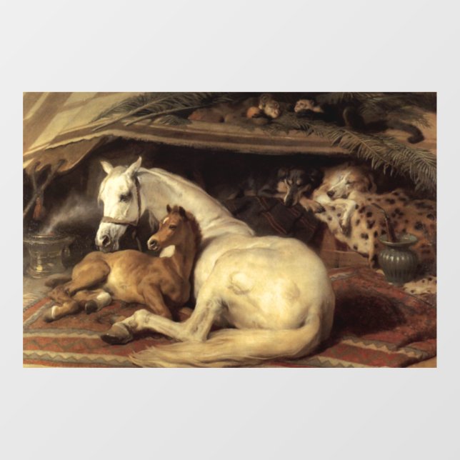 Landseer, das arabische Zelt Fensteraufkleber (Blatt)