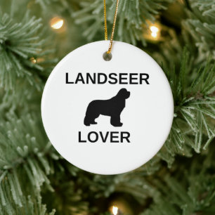 Landseer-Liebhaber Keramik Ornament
