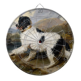 Landseer Neufundland Hund (Schwarzes und Weißes Ti Dartscheibe