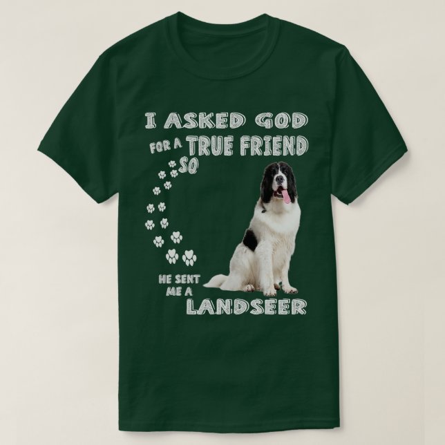 Landseer Neufundland Sprichwort Mama Vater Print N T-Shirt (Design vorne)
