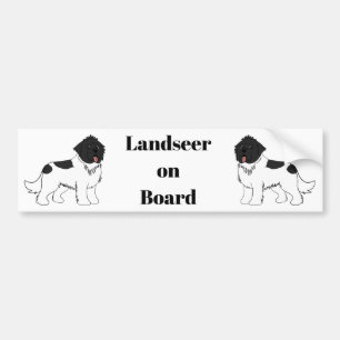 "Landseer On Board" Landseer Neufundländer Autoaufkleber
