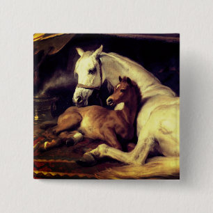 Landseer Pferde Button