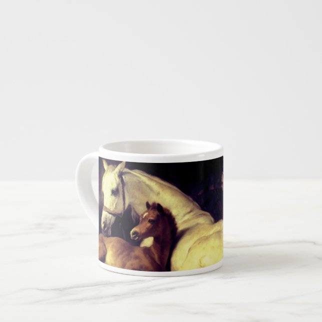 Landseer Pferde Espressotasse (Vorderseite Links)