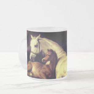Landseer Pferde Mattglastasse