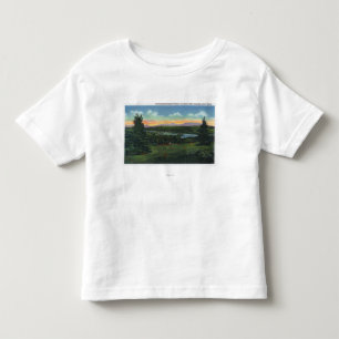 Landsitz-Hügel, der Rangeley Dorf-Szene übersieh Kleinkind T-shirt