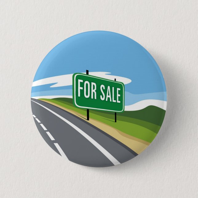 Landstraße für Verkauf Button (Vorderseite)