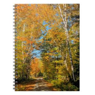 Landstrasse Herbstfarben New Hampshire Notizblock