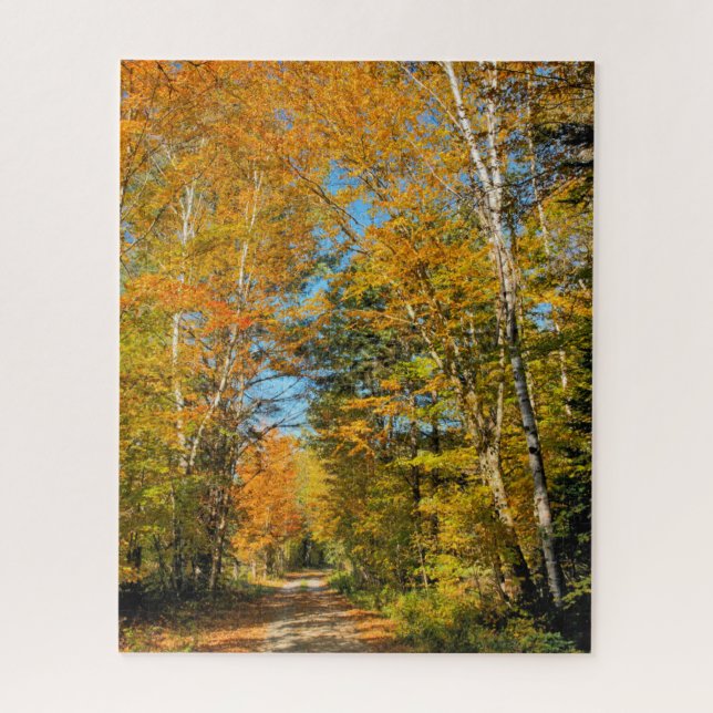 Landstrasse Herbstfarben New Hampshire Puzzle (Vertikal)
