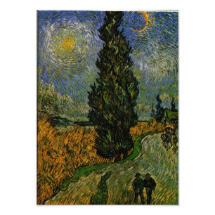 Landstraße in Provence - Van Gogh Fotodruck