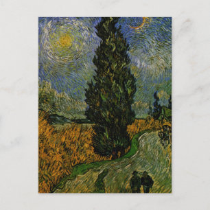 Landstraße in Provence - Van Gogh Postkarte