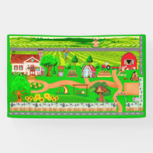 Landstraßen für Autos 3x5 Banner