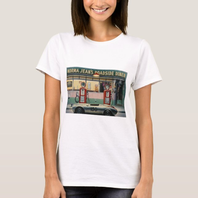Landstraßen-Kalender Girl.tif des T-Shirt (Vorderseite)