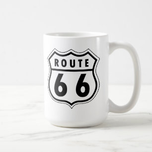 Landstraßen-Logo des Weg-66 Tasse
